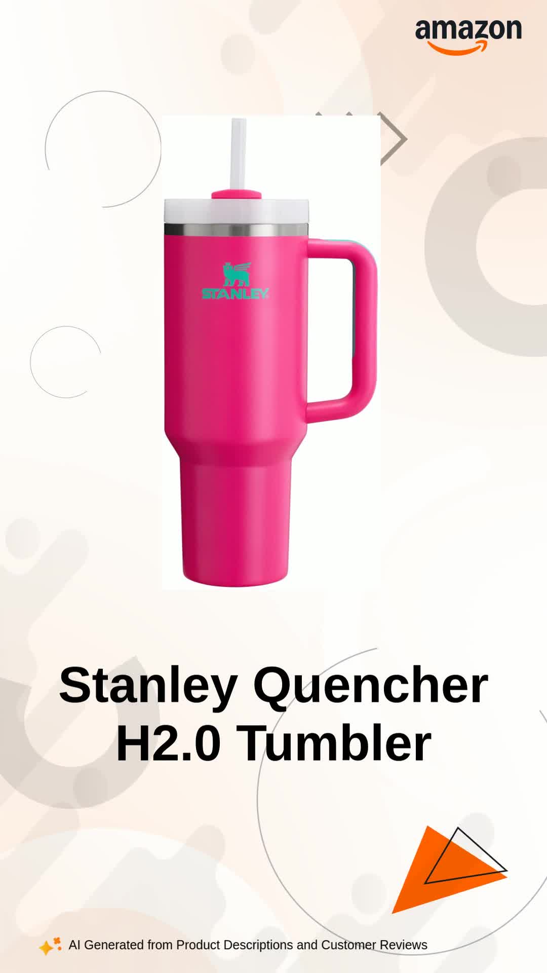 Stanley Quencher H2.0 Tumbler with Handle and Straw 40 oz